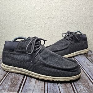 Hey Dude Wayne Wool Chukka Boot Mid-Top Shoe Charcoal Gray Men’s Size 9